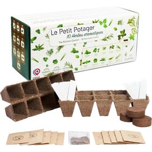 GRAINE - SEMENCE CULTIVEA Le Kit Petit Potager - Kit de 10 graines herbes aromatiques - Pots à semis - Graines bio - Jardinez et dégustez - Idée 11
