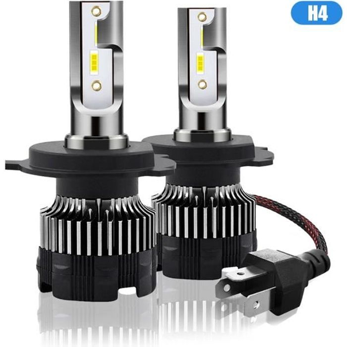 LTONXEN Ampoule H4 LED, 6500K Blanc pour Voiture de 12V-24V Hi/Lo Beam Kit  d'ampoule Phare de Conversion. (2 Pcs) (Garantie de 2 Ans) : : Auto  et Moto