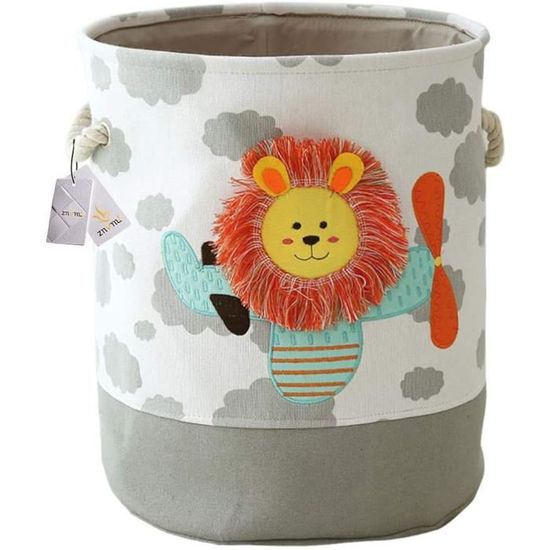 Panier De Rangement Pliable Znvmi – Motif Chat à Pois Roses, Dimensions 35x40 Cm, En Toile Avec Armature EVA – Pour Jouets, Linge, Chambre D’enfant