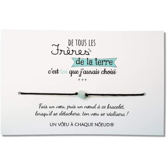 Cadeau Soeur Je t'adore - Carte + Bracelet Porte Bonheur – Un Vœu
