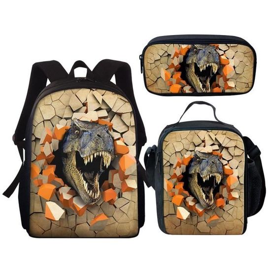 VITATA Cartable Dinosaure Cartoon Pour Enfants, Idéal Pour L'École Et