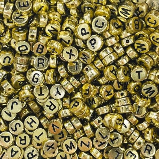 100 Pièces Acrylique Lumineux Lettre Numéro Espace Perles En Vrac