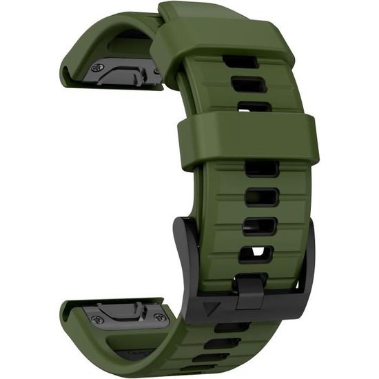 Bracelet Silicone Pour Montres Garmin - Dégagement Rapide - Compatible Venu, Vivoactive, Forerunner - Noir