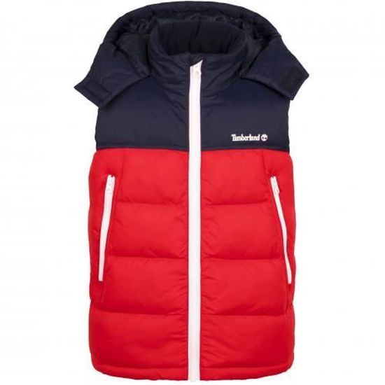 Doudoune junior Sans manche Timberland rouge et bleu T25574 988 Rouge Cdiscount Pret a Porter