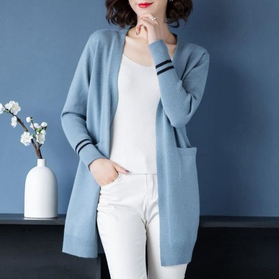 Belle Poque Cardigan Ouvert Manches Longues Femme - Boléro Chic à Volants Satiné