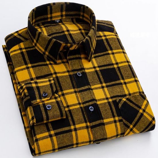 Chemise bleue à carreaux manches longues homme TED LAPIDUS à prix