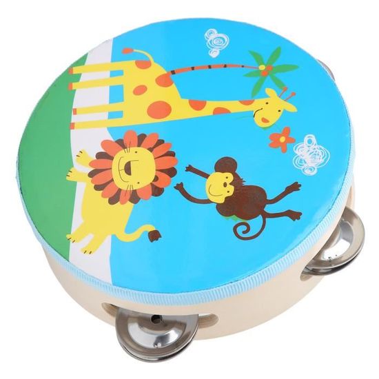 Tambourin Océan Pour Bébé - Instrument Musical 18 Cm, Motifs Marins, Sons Apaisants, Jouet éducatif Dès Le Plus Jeune âge