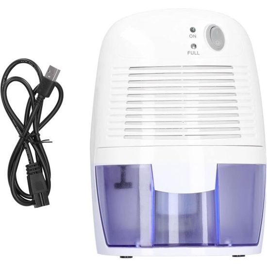 Déshumidificateur électrique, 2000ml Mini déshumidificateurs d’air  silencieux Absorbeur d’humidité Réservoir d’eau portable pour maison, salle  de
