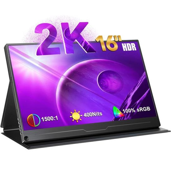 Ecran Portable 2K 16 Pouces Moniteur USB C Gaming Mobile UPERFECT