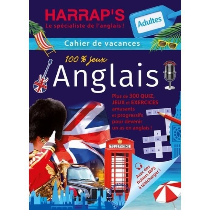 Harrap S Cahier De Vacances 100 Jeux Anglais Adulte Cdiscount Librairie