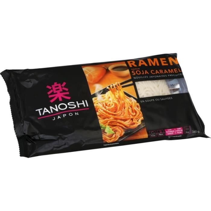 TANOSHI - Ramen Soja Caramel 360G - Lot De 4