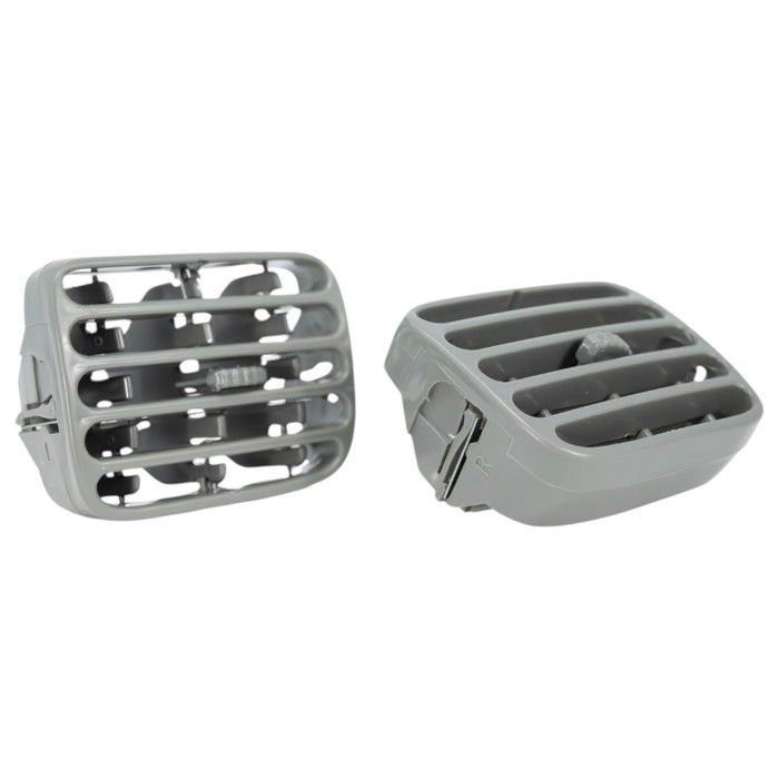 FINAO FRANCE - 2 Grilles de ventilation aération centrale grise du tableau de bord pour Renault Clio 2 II