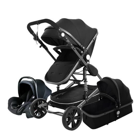 Poussette paysagère haute 3 en 1 pour bébé, avec siège auto et poussette, ensemble de luxe pour nouveau-né, chariot de siège auto, 2