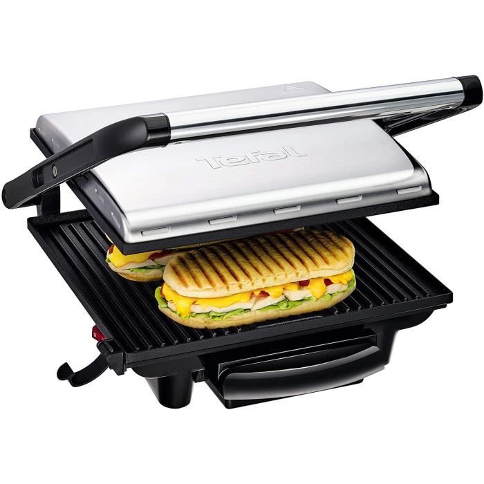 Tefal GC241D12 Gril Viande et Panini Multifonctions, 2000 Watts et Rangement Vertical