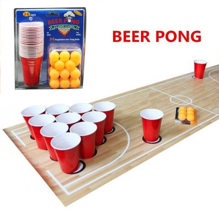 Jeux de plateau,1 ensemble divertissement amusant partie Ping Pong jeu jeu de fête lancer des accessoires de boisson bière Pong