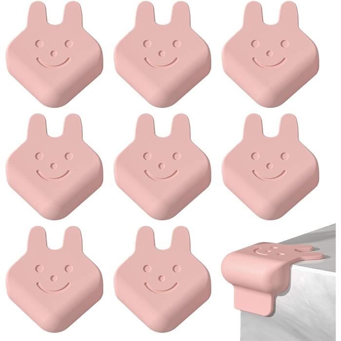 Protection coin de table,Coins De Protection Anti-Collision,Protection Angle Meuble,Housse de Protection Auto-Adhésive,Lapin,8pcs