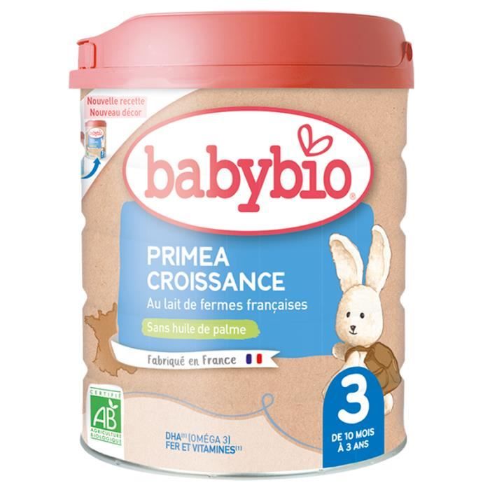 Babybio - Primea 3 - Lait de vache français Bio - 800g - Dès 10 mois