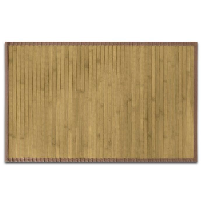 Tapis en Bois - Tapis Bambou - Antidérapant - 200x300 cm - Nature