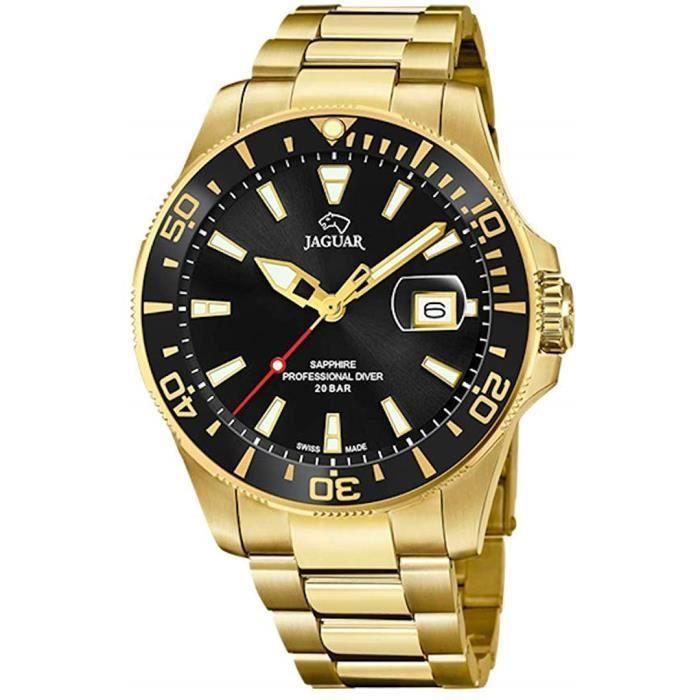 Jaguar J877-3 Montre Executive avec boîtier 43,5 mm (Swiss Made) Doré 8331