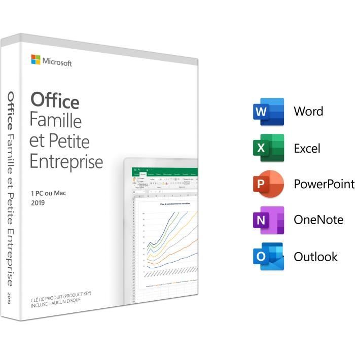 Microsoft Office Famille et Petite Entreprise 2019 - 1 PC ou Mac - achat définitif