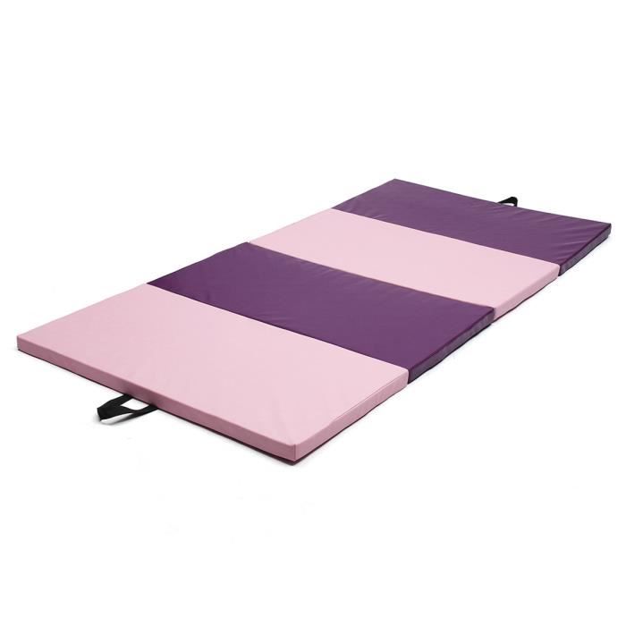 TEMPSA Tapis de Yoga Pliable Antidérapant Epais Gymnastique Fitness Sport 240x120x5cm