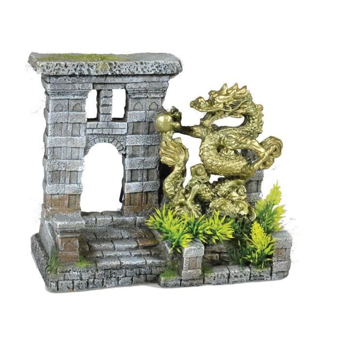 VADIGRAN Aqua Deco Porte du dragon - 21,5 x 11 x 18,5 cm