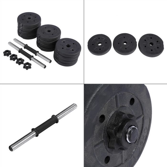 Ensemble d'Haltères 20kg ,Kit Haltères Musculation Poids Ajustable -VGEBY