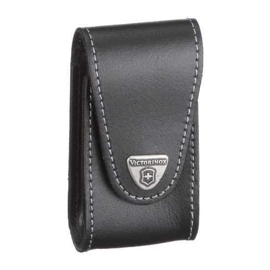 Pochette en cuir noir Victorinox Swiss Champ XLT