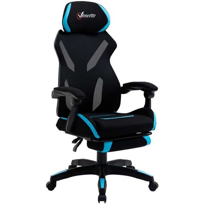 Fauteuil gaming chaise gamer reglable pivotant dossier incli