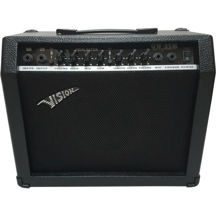 Ampli Guitare Vision Gw-25m 30w Avec Prise Micr…