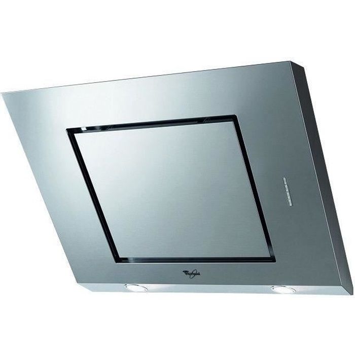 WHIRLPOOL AKR808/1IX Hotte décorative - Evacuation et recyclage - 647 m3 air / h max - 68 dB max - 3 vitesses - L 80 cm - Inox