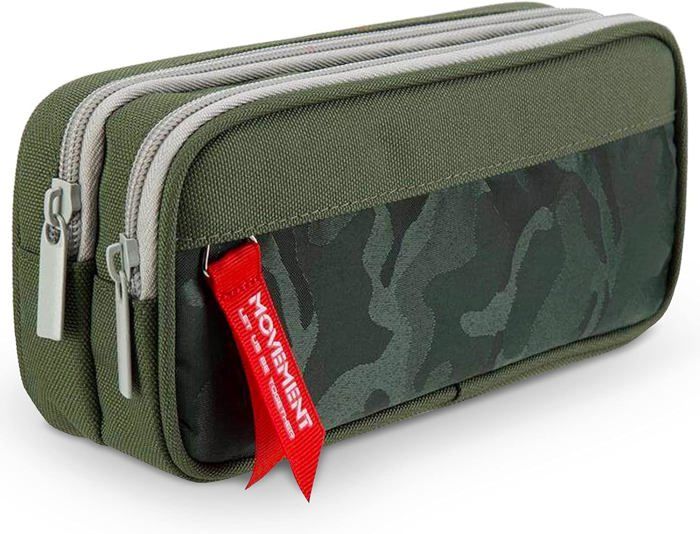 Trousse Scolaire Grande Capacité - 3 Compartiments, Avec Poches Filet - Pour Garçon, école, Bureau, Voyage