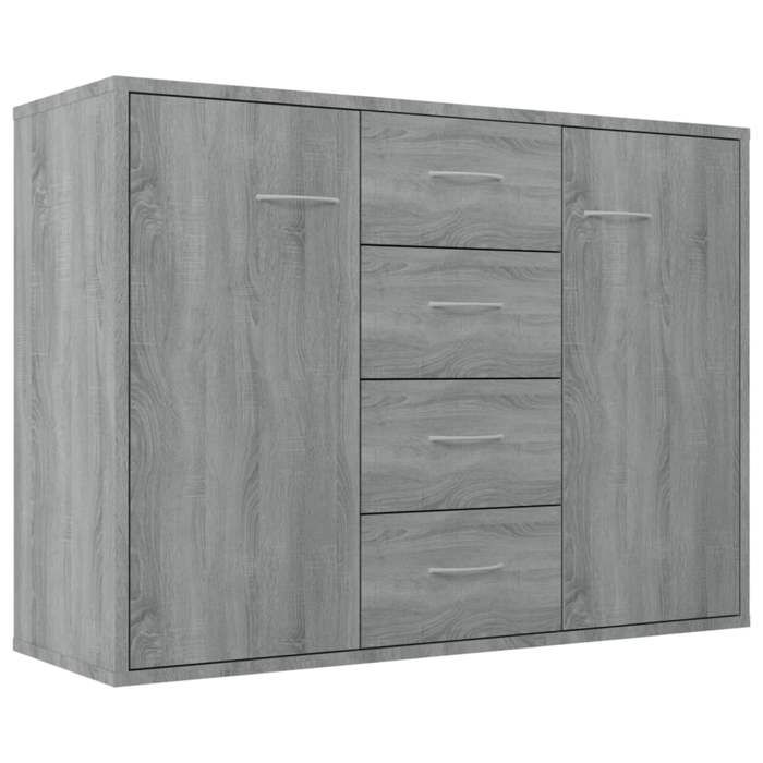 CLOUD Meuble de rangementCommode Armoire Buffet Sonoma gris 88x30x65 cm Bois dingénierie CHYNEW8277330
