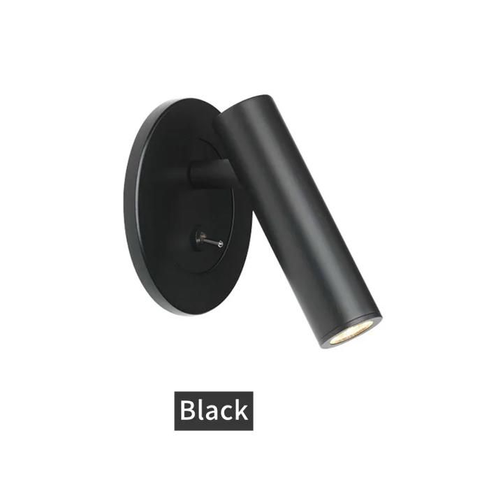 LED Lecture Applique Murale avec Joli Réglable Hôtel Chambre oral et Sauna conseil Applique Spot Led Luminaire Noir mat