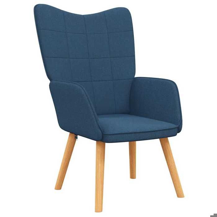 Fauteuil de relaxation - mango - Bleu Tissu - 615x69x955 cm M12327923