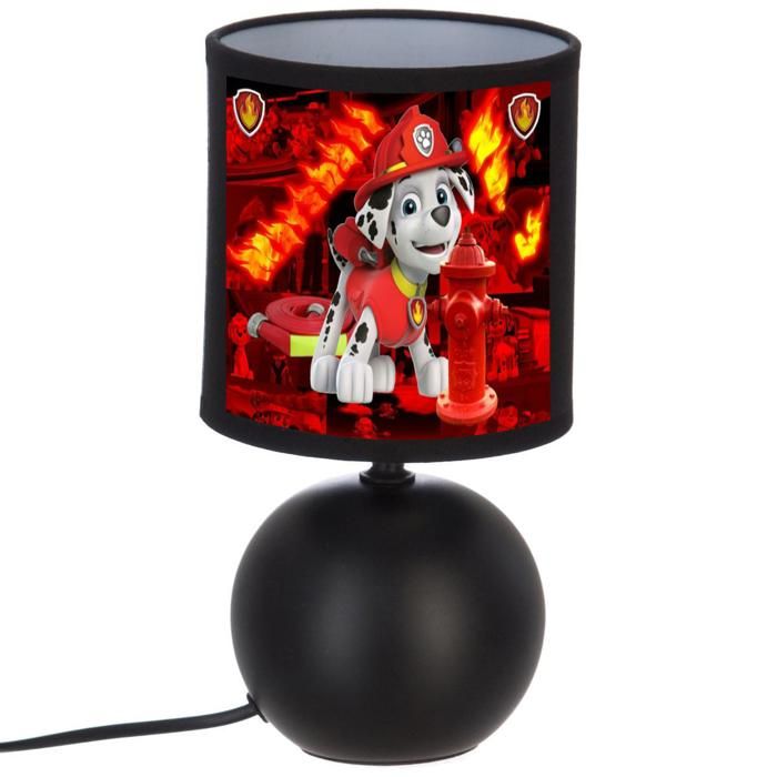 lampe de chevet noir pat patrouille marcus