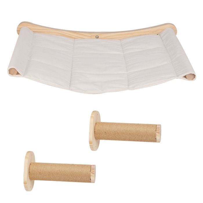 Meilleurs prix pour XJING-Arbre de chat mural-Hamacs et escaliers, chats grimpent les murs, les chats grimpent des lits, du bois