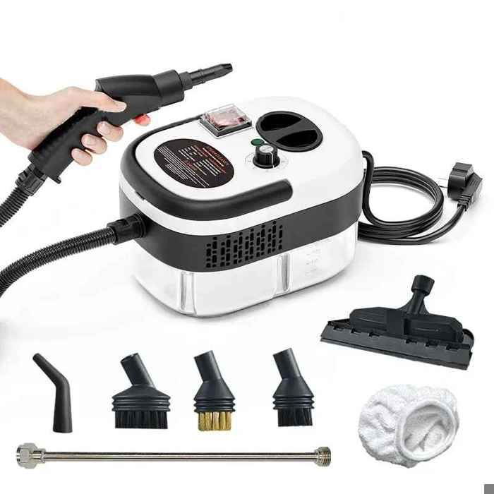 2500W Nettoyeur Vapeur avec Écran Digital, 7 Brosses Réglables 3 Niveaux, Réservoir 1100ML, pour