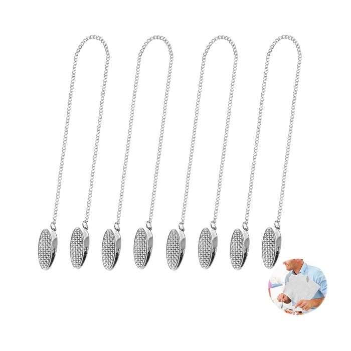 4 Pièces Attache Serviette De Table Serviette Chaîne Chaîne Attache Serviette Pinces de Serviette de Table en Métal ArgentéClips