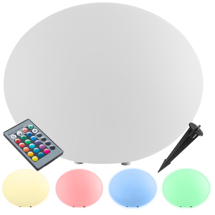 Eclairage - TECTAKE - Lampe boule avec ampoule LED LUMINOUS EYE et télécommande 12W - Blanc - Taille M 35 x 215 cm