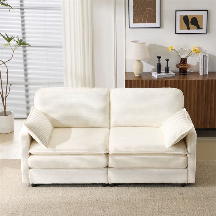 Canape 2 Places Pas Cher Canapé Scandinave Beige avec 2