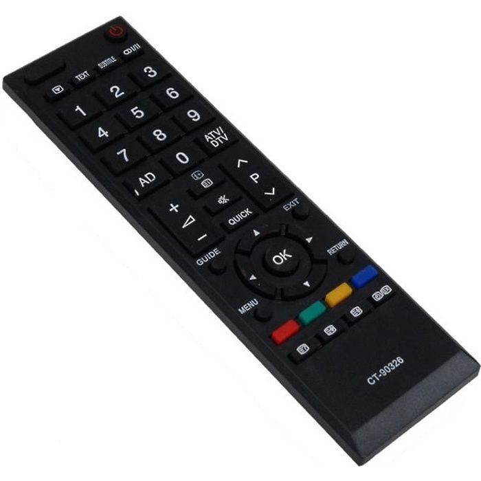 Télécommande - TOSHIBA - CT-90326 - Compatible - Noir - Simple-keeper