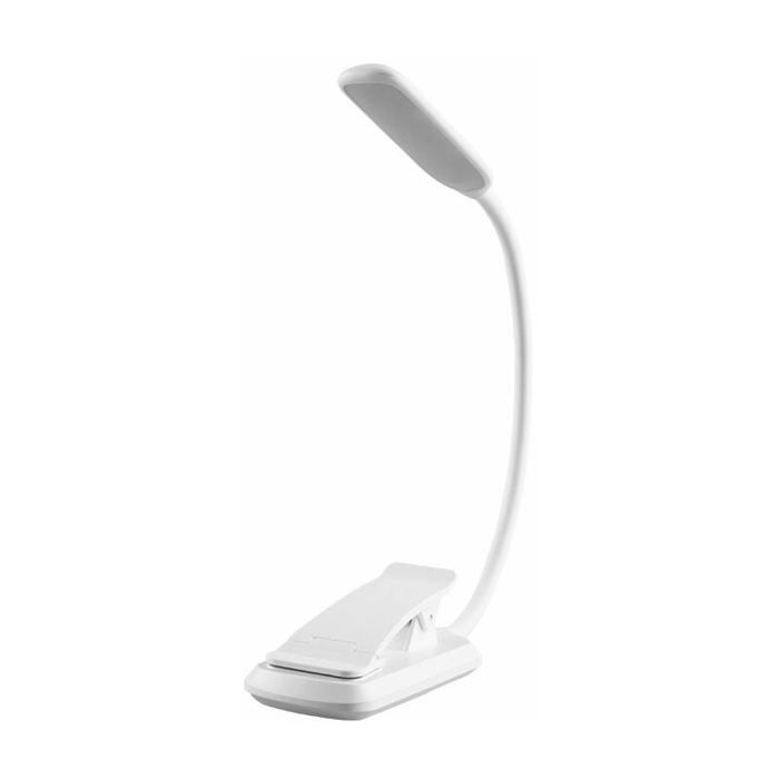 Lampe de Lecture 7 LED Liseuse Lampe Clip Rechargeable 360° Cou Flexible 3 Température de Couleur & 3 Niveaux de Luminosité Int