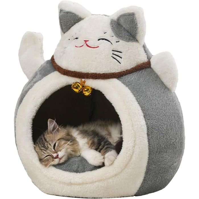 Tente De Lit Couverte Pour Chat, Abri Extérieur Pour Animaux De Compagnie Ferall, Maison Isolée Résistante À L'eau Pour Chat, Lit Confortable Pour Félins Résistant Aux Éclaboussures, Niche Fermée Pour