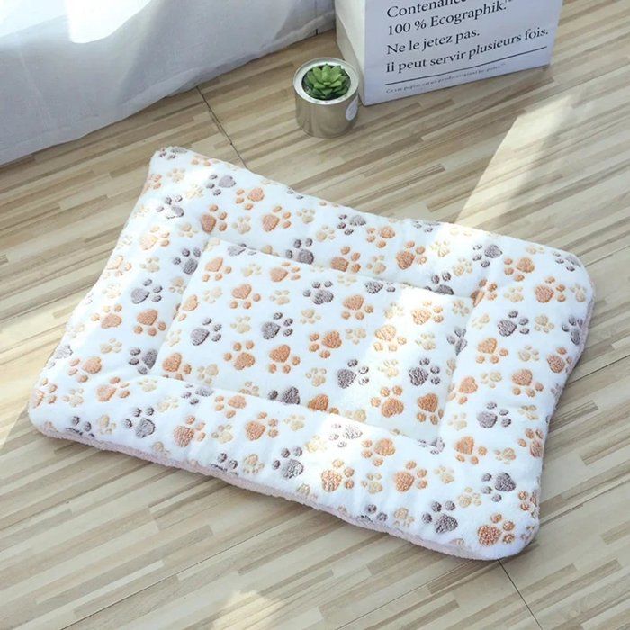 Tapis double face pour animaux de compagnie lit douillet en peluche courte convient aux chats et aux petits chiens tapis mignon