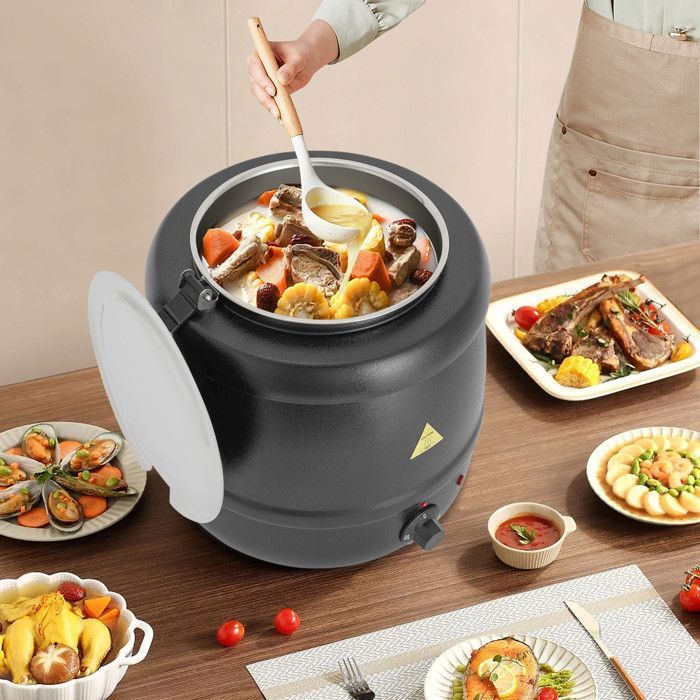 Cuiseur à soupe chaud électronique de 10 litres (boîtier en fonte) Euro standard