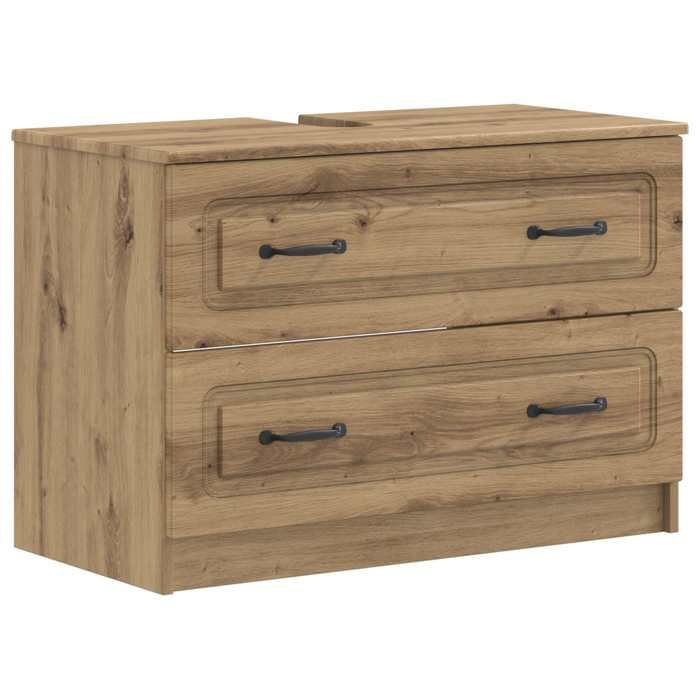 NOUVEAU Meuble sous vasque - Meuble sous Lavabo de Salle de Bain UTRECHT - Chêne artisanal - Anti lhumidité - 82x41x56cm38351