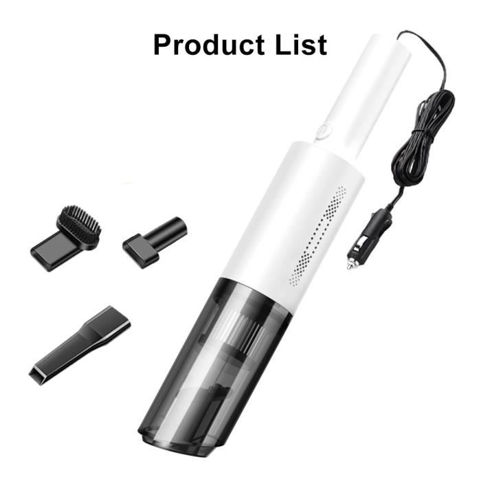 SIMWAL Aspirateur à Main, Aspirateur de Voiture sans Fil, 120W 9500PA Portable Aspirateur avec Lampe LED, Accessoires Divers, Sac de Stockage, pour Maison Voiture Table (Noir SIMWAL Aspirateur à Main, Aspirateur de Voiture sans Fil, 120W 9500PA Portable Aspirateur avec Lampe LED, Accessoires Divers, Sac de Stockage, pour Maison Voiture Table (Noir