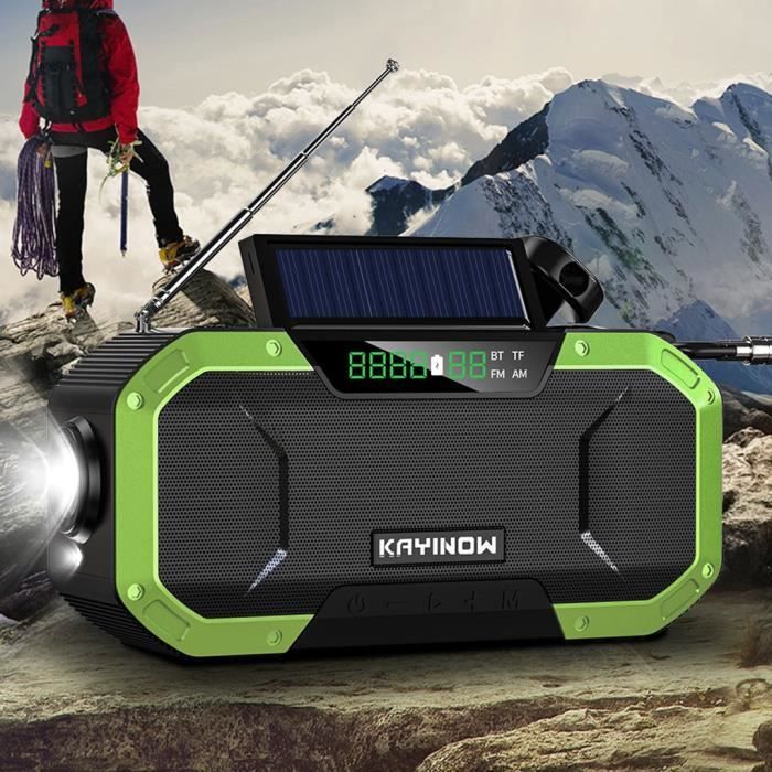 Radio Portable À Manivelle - Radio D'Urgence Portable 1200 Mah Am-Fm