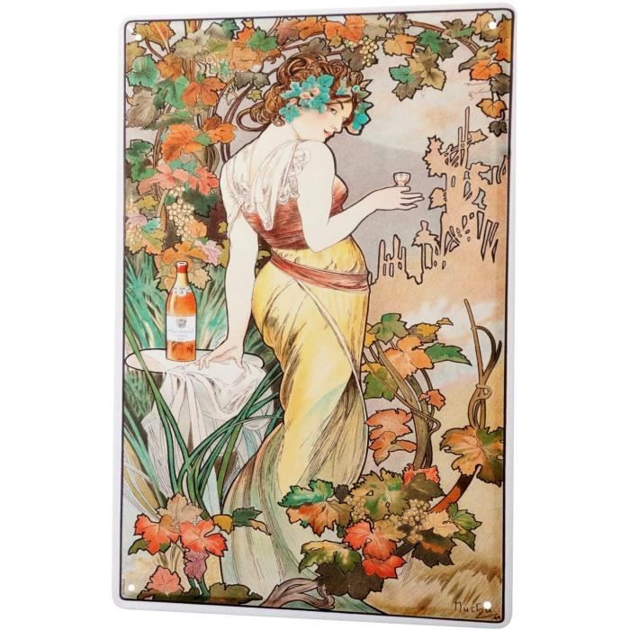 Sycle Circle Grande Plaque Métallique Vintage 20x30cm - Poster En Métal Mural Décoratif Bière Cocktail Menu Pour Café Bar Restaurant